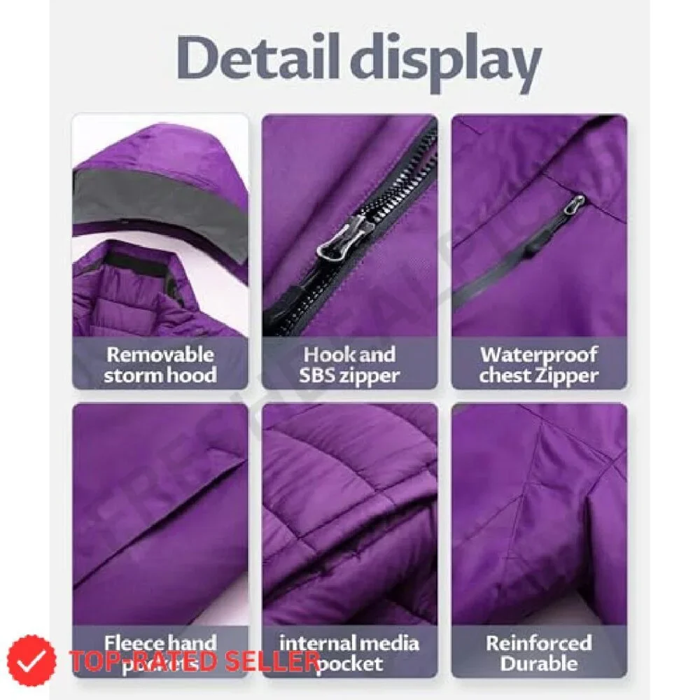 Waterproof Ski Jacket Windproof Snowboarding Coat Warm Winter Functional